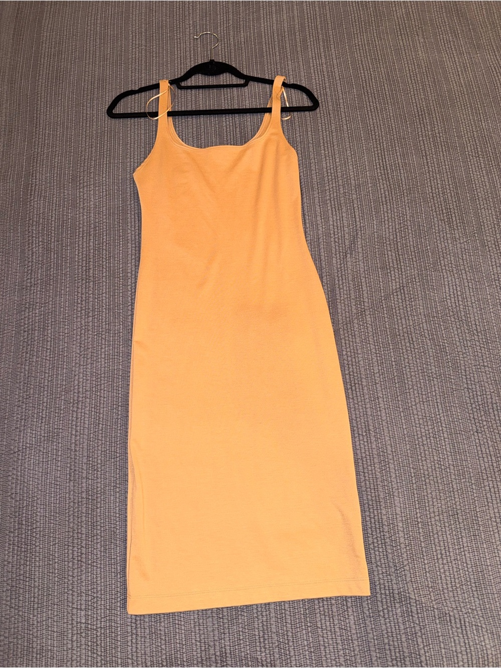 Zara Sleeveless Ribbed Midi Dress - tan